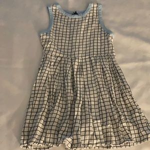 Girls size 8 dress white/grey